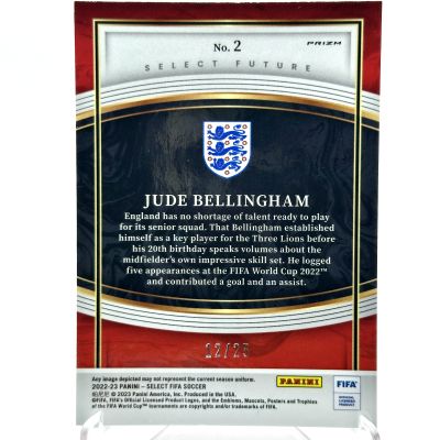 Jude Bellingham 2022-23 Panini Select Fifa Soccer - Select Future PINK 12/25 #2 England