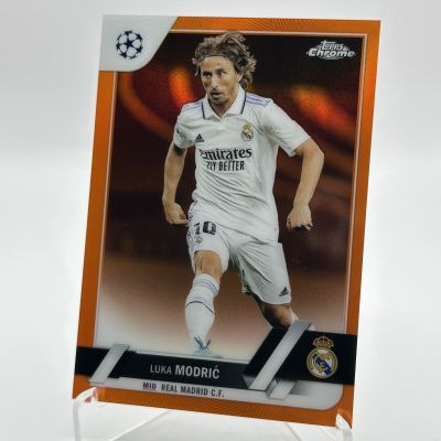 Luka Modric 2022-23 Topps Chrome UEFA -ORANGE Refractor 15/25 #62 Real Madrid