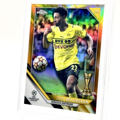 Jude Belingham 2021-22 Topps Chrome UCL - All Star Rookie GOLD 02/50 #58 PSA 9 Borussia Dortmund
